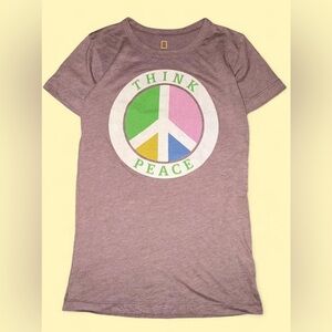 Y2K National Geographic Think Peace Tee